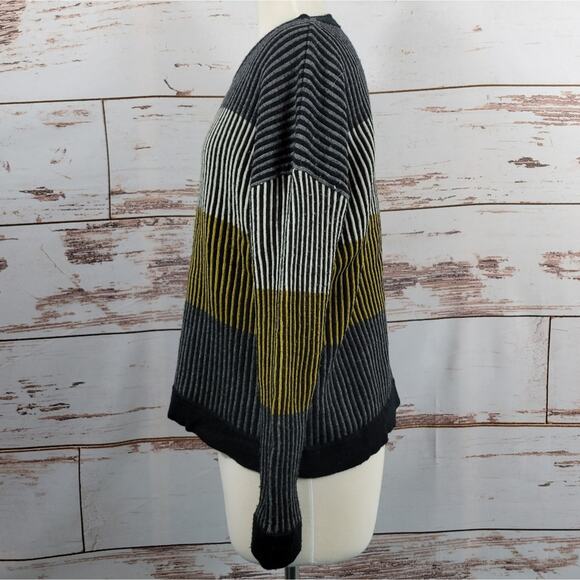 Two Danes Striped Pullover Sweater Merino Wool Size Large - Picture 2 of 7
